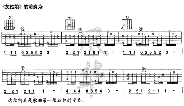 灰姑娘吉他谱-郑钧-前奏高清六线谱图片谱