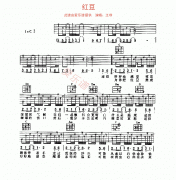 红豆吉他谱-王菲-高清六线谱图片谱