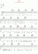够钟吉他谱-周柏豪-高清六线谱图片谱
