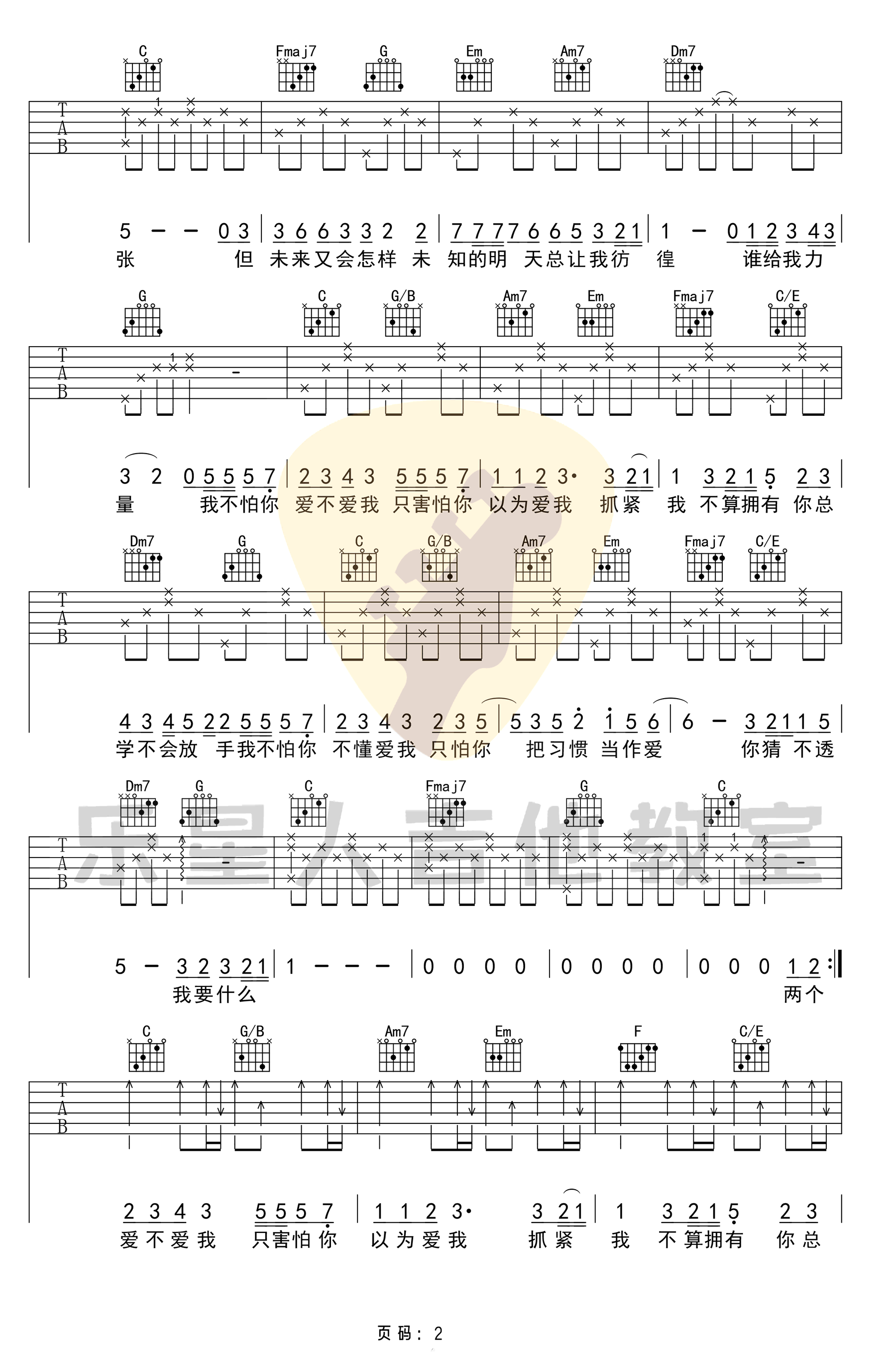 这就是爱吗吉他谱 容祖儿-2